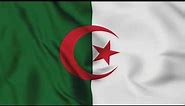 Algeria flag waving animation/ 3-min loop / free 4k stock footage