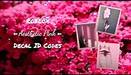 Roblox Aesthetic Pink Decal ID Codes
