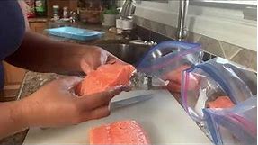 How to prepare and store a whole salmon from Costco