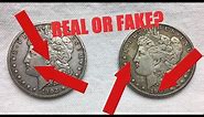 How can I tell if my Morgan Silver Dollar is real or fake?