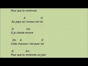 Gerard Lenorman De toi . Karaoké d accords pour accompagner la chanson a la guitare