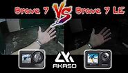 AKASO Brave 7 vs Brave 7 LE comparison review 4K budget action camera