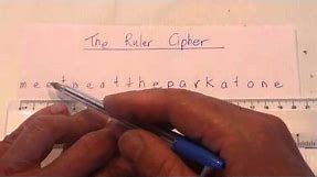 How to Create a Coded Message - The Ruler Method - Secret Code - Step by Step Instructions
