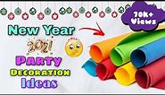 New Year Decoration Ideas 2022/How to Make Happy New Year Banner/DIY New Year Party Decoration Ideas