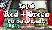 Top 3 RED & GREEN Nail Polish Combos | Nailmas 2020, Day 3