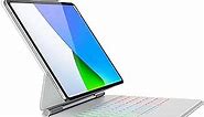 doqo iPad Pro 11 inch/iPad Air 4/5th gen case with Keyboard,Magic Keyboard case with trackpad for iPad Pro 11" 4th/3rd/2nd/1st Gen/iPad Air 4/5th Generation Floating Slim Wireless Backlit White