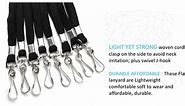 Lanyards 100 Pack Gray Lanyard with Swivel Hook Clips for ID Name Badge Holder (Gray, 100 Pack)