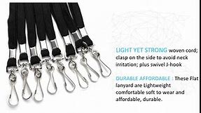 Lanyards 100 Pack Gray Lanyard with Swivel Hook Clips for ID Name Badge Holder (Gray, 100 Pack)