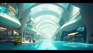 futuristic water city landscape 【AI art】