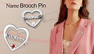 Custom Brooch Pin Rhinestone Name