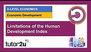 Human Development Index - Evaluating the Limitations of the HDI