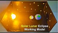solar lunar eclipse working model | science project - diy | howtofunda @craftpiller