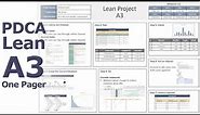 How to make a Lean A3 Plan-Do-Check-Act on a Page