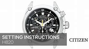 Citizen Watch Setting Instruction — E820