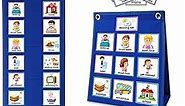 Mewise Visual Schedule Chart for Kids Daily Routine Cards 70 Pieces Multiple Kids Routine Cards Behavioral Tool Wall Planner-Home,School,Chores,Outings