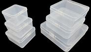 Goodma Square Clear Plastic Boxes with Lids