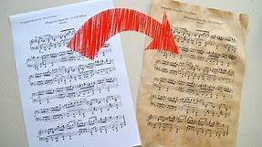 How to change WHITE paper into BROWN VINTAGE paper (sheet music)