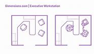 Executive Workstation | Cubicle Dimensions & Drawings | Dimensions.com