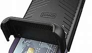 Scooch iPhone 14 Pro Max Case with Card Holder [Wingmate] iPhone 14 Pro Max Wallet Case with Hidden Card Slot and RFID Protection, Holds up to 4 Cards, Military Grade Drop Protection, Black