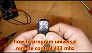 ⚡how to program a 433 mhz universal remote control