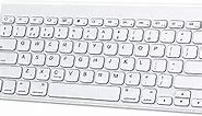OMOTON Bluetooth Keyboard for iPad, Rechargeable Stainless Steel Wireless Keyboard for iPad 9th/ 8th/ 7th Generation 10.2, iPad Air 4/3, iPad pro 12.9/11/10.2/9.7, iPad Mini 6/5/4 and iPhone, White