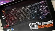 ASUS ROG Strix G513QR, G513IH, GL703V gaming laptop keyboard function explained