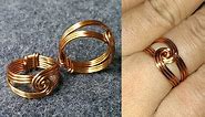 How to make wire twisted round ring - handmade copper jewelry 132