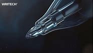 WRITECH Gel Pens Fine Point: Premium Metal Barrel 0.7mm Retractable Black Ink Pen 2ct with 2 Refills Luxury Up-Gel No Bleed Quick Dry Silent Click