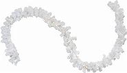 Pre-Lit Battery Operated White Pine Artificial Christmas Garland - 9' x 10" - LED Clear Lights