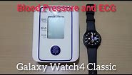 Samsung Galaxy Watch4 Classic. Blood Pressure and ECG