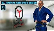 Brazilian Jiu Jitsu Martial Arts Logo Design Tutorial in Adobe Photoshop