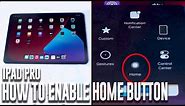 iPad Pro How to enable home button | How to use the iPad without a home button