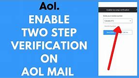 AOL Mail Two Step Verification: How to Enable Two Step Verification on AOL Mail