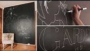 How To: Temporary Chalkboard Wall & Hand Lettered Quote