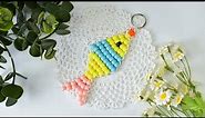 How to make fish shaped keychain with pony beads?