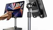 LISEN Cell Phone Stand Tablet Stand Holder [Never Tip Over] iPad Stand for Desk iPad Stands and Holders for Desk Compatible with All Tablets & Smartphones