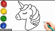 How To Draw A Unicorn | How To Draw A Cute Unicorn | Smart Kids Art