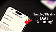 iPhone 14's: How to Turn ON/OFF Cellular Data Roaming! [Enable/Disable]