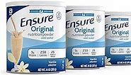 Ensure Original Nutrition Powder with 9 grams of protein, Meal Replacement, Vanilla,14 Ounce (Pack of 3)