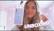 LAVENDER iPhone 11 UNBOXING!! 2020 + first impressions | daily vlog |