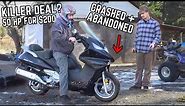 We Bought a MANGLED Honda 600cc Scooter | Will it Run + Ride Again?