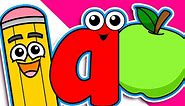 "Apple Starts with A" | Level 1 Lower Case "a" | Phonics Lesson, Kindergarten Learning Video
