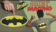 ,DIY Batman T-Shirt Painting at Home | how to paint batman logo on t shirt