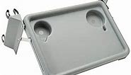 Lumex Folding Walker Tray with Cup Holders and Tool-Free Assembly, Grey, 603900A