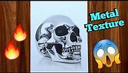 Skull drawing | Hyper realistic Skull drawing with pencil | Metal drawing