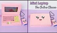 How to make Toy Laptop Phone Holder With paper/For online class/DIY Stationery Organizer