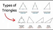 Types of Triangles based on Angles and Sides