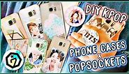 DIY KPOP Phone Cases + POPSOCKETS! (BTS, EXO, etc.) | KPOPAMOO