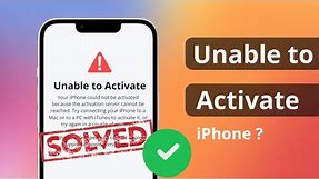 Unable to Activate iPhone? 5 Tips to Fix it Instantly!