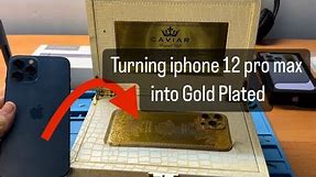 Turning Iphone 12 pro max into Gold Plated Caviar , 24k Gold plated iphone conversion into Versace